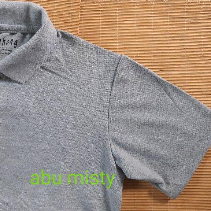 Kaos polo shirt kaos berkerah premium lengan pendek warna hitam,abu misty, tosca,hitam misty,coklat 