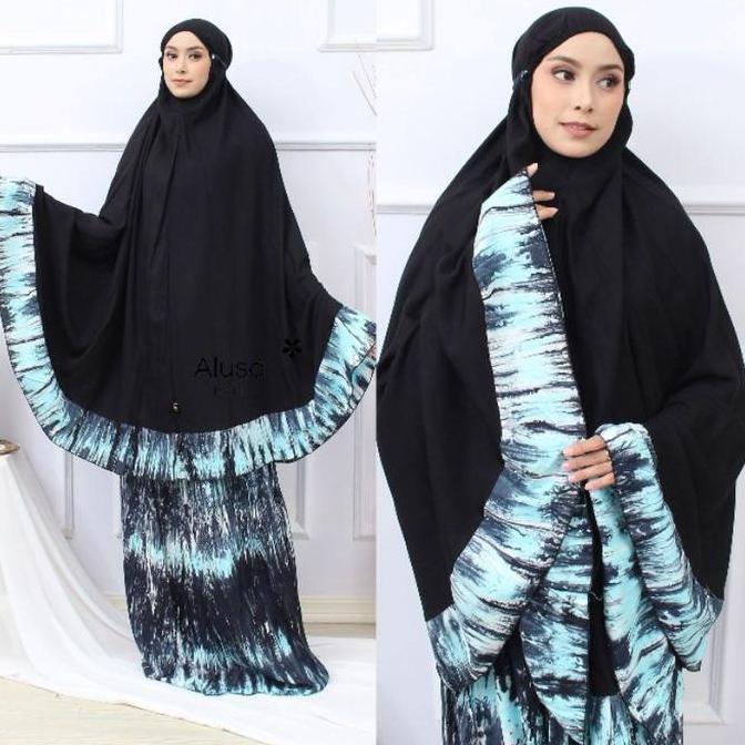 MUKENA BALI MOTIF TIEDYE WAVE JUMBO DEWASA NYAMAN ORIGINAL ALUSA