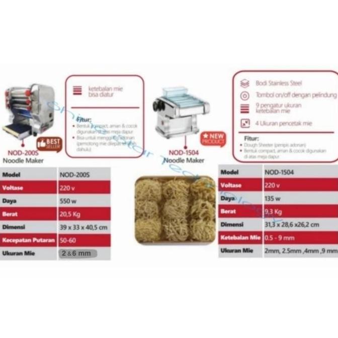 TERBARU - Mesin MIE / PASTA Fomac NOD-1504 NOD-200S NOD-300P NOD-300S