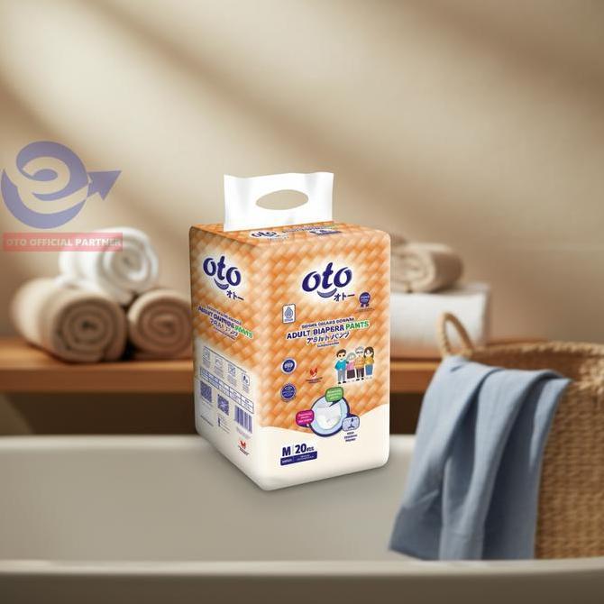 Lansungkirim- Oto Diapers Pants / Lampin Popok Dewasa Model Celana Ukuran M - Isi 20