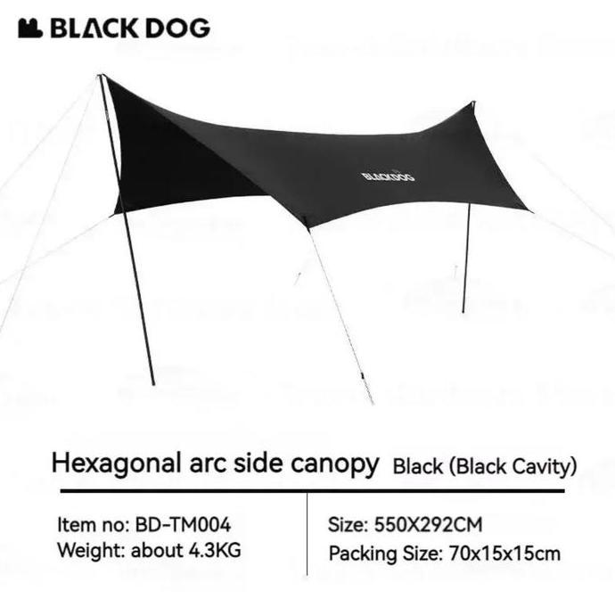 Terlaris Flysheet Hitam Vynil Blackdog X Naturehike Medium