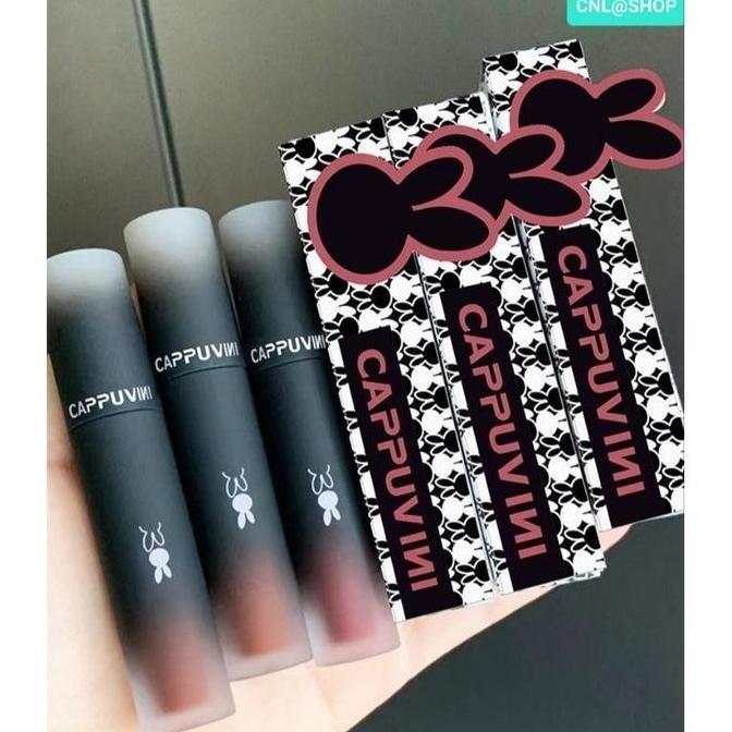 Lansungkirim- Cappuvini Matte Best Lip Glaze Waterproof Dark Series Lipstik Liptint Warna Gelap Capp