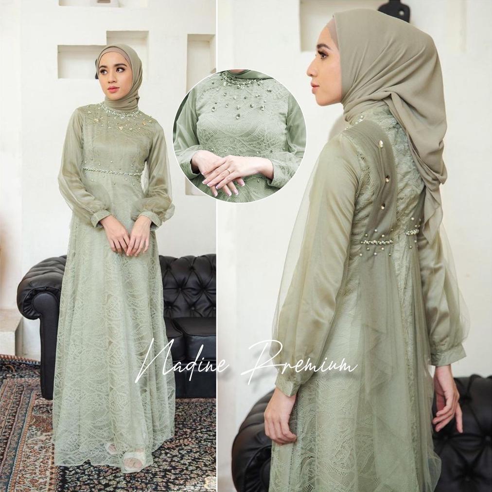 JUMBO READY - NEW SALWA NADINE DRESS EXCLUSIVE TERBARU GAMIS BRUKAT MAXI PESTA KONDANGAN LAMARAN TUN