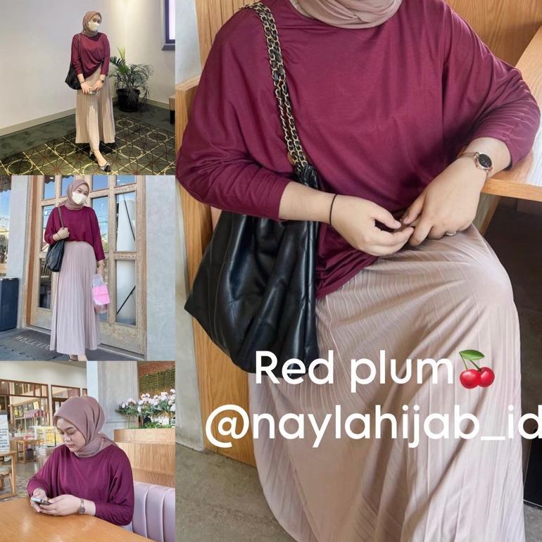 Viona Batwing Shirt BY NAYLAHIJAB_ID/kaos batwing premium/SOERA BATWING SHIRT KAOS Sora batwing BATW