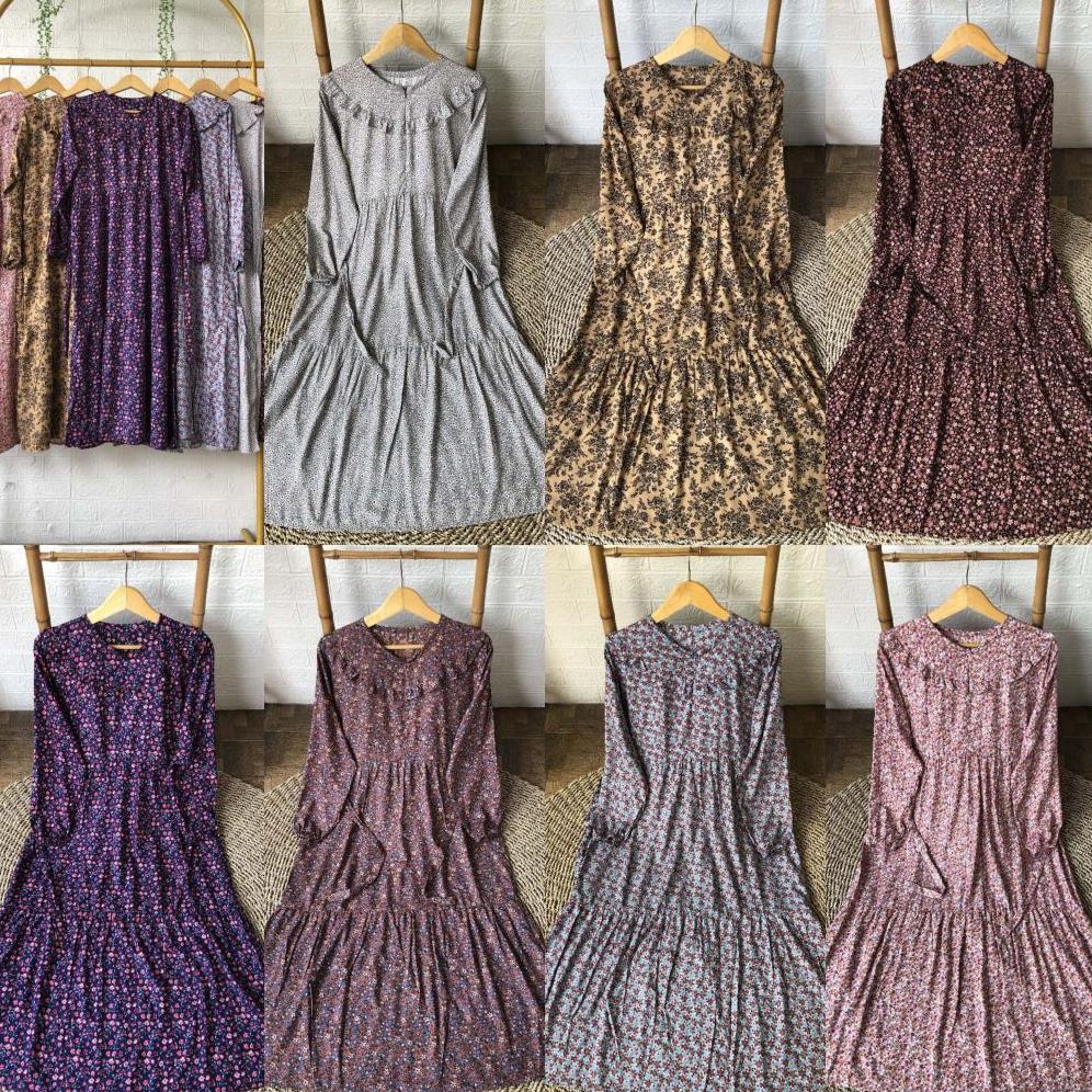 Abaya Dress Polos & Motif Toyobo, Yera, Yello Series, Stela midi, Alexsa midi | Gamis Abaya Kekinian