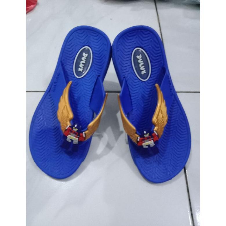 FREE ONGKIR CQ 051 SANDAL ANAK LAKI-LAKI JEPIT ROBOT TRANSFORMER DULUX 24-35