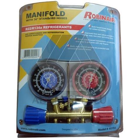 Manifold Set R22 R134a Robinair tipe 40153 | Analyzer AC R22