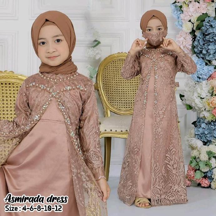 DE75 - Asmirada Drees kisd/Gamis anak/Askisd/Gamis anak terbaru 2024/gamis anak/gamis anak mewah Baj