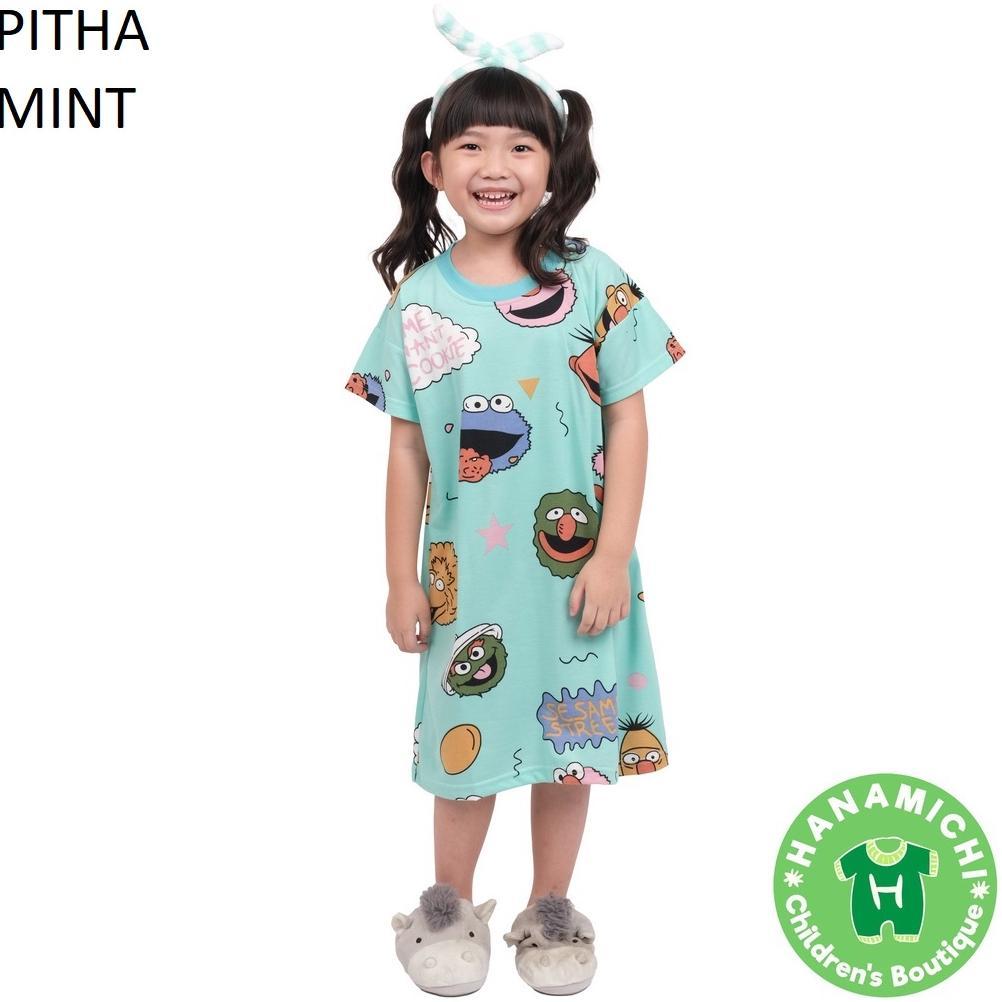 Hanamichi PITHA Dress Anak Lengan Pendek Full Print