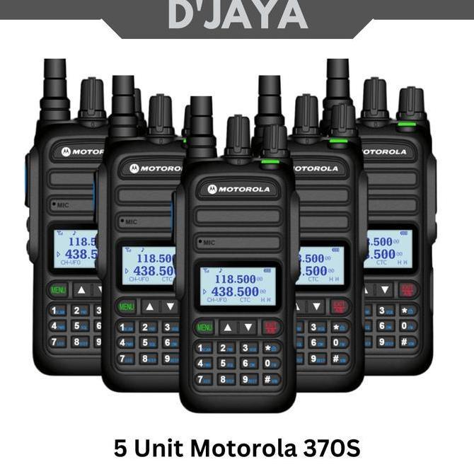 Terlaris Paket 5 Unit Radio Ht Moto 370S Walkie Talkie Moto 370 S 15W