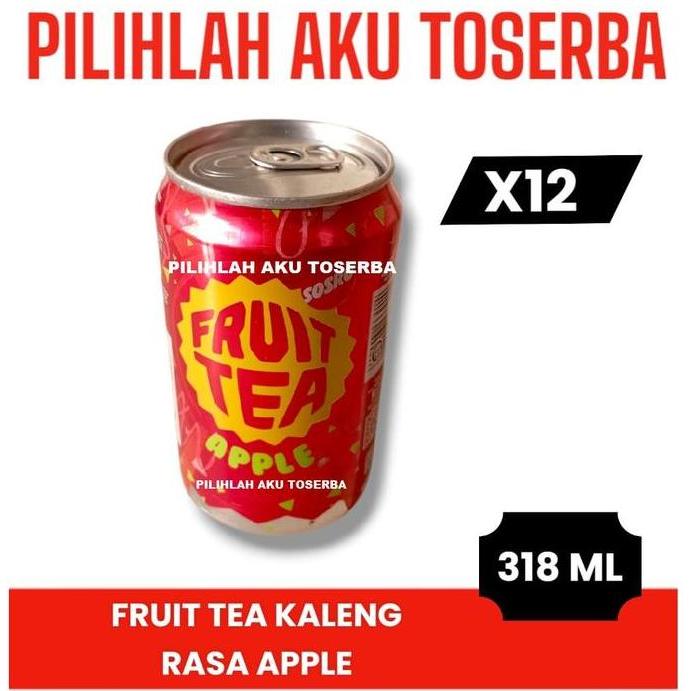 Fruit Tea Sosro APEL KALENG 318 ml - ( HARGA 12 KALENG )