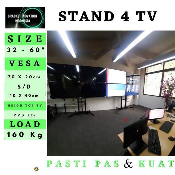 TERMURAH - Stand bracket tv | Standing bracket tv 4 layar 60 55 50 49 43 32 inch