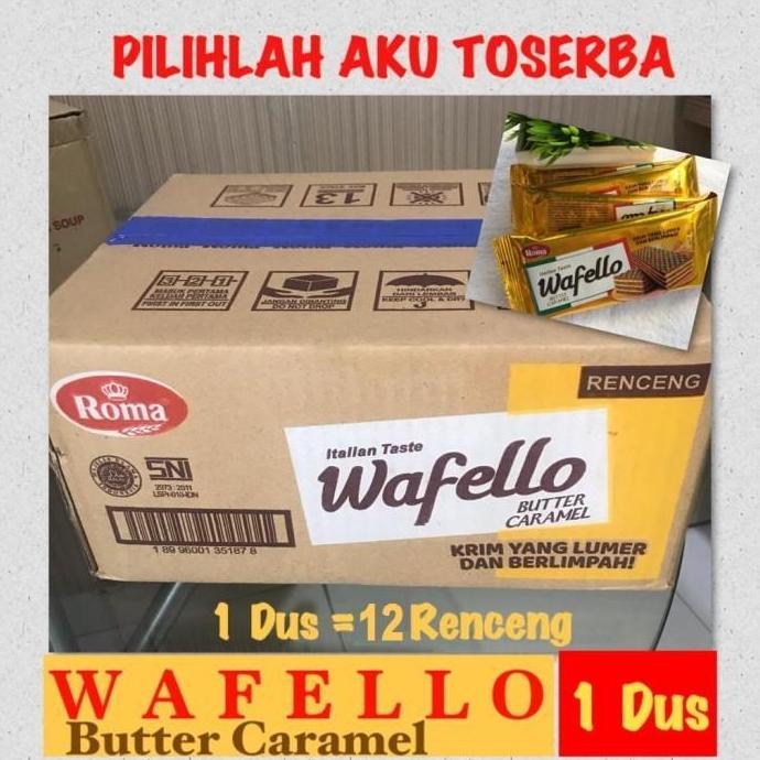 Roma Wafello Butter Caramel 17 gr - ( HARGA 1 DUS ISI 12 RENCENG )
