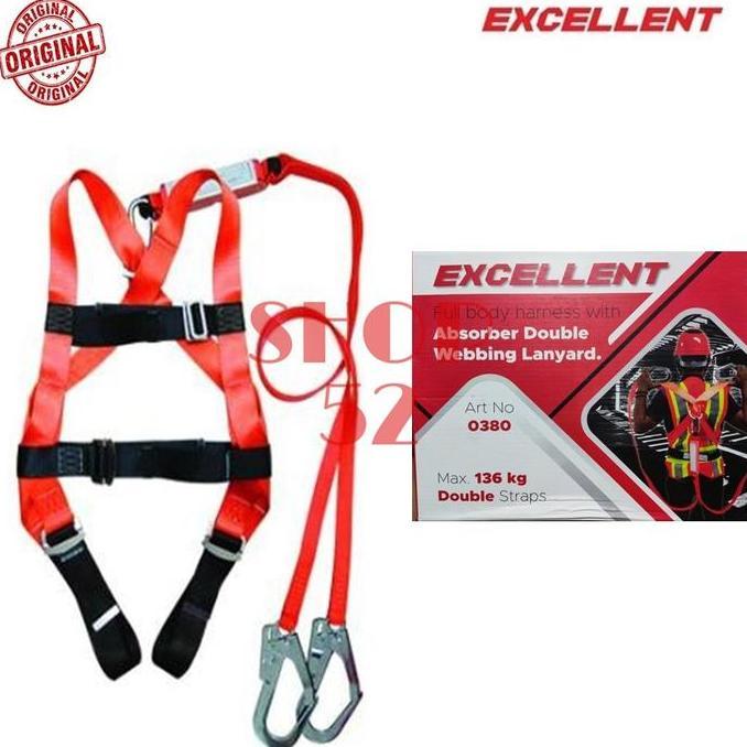 Full Body Harness DOUBLE Hook Besar dengan Shock Absorber