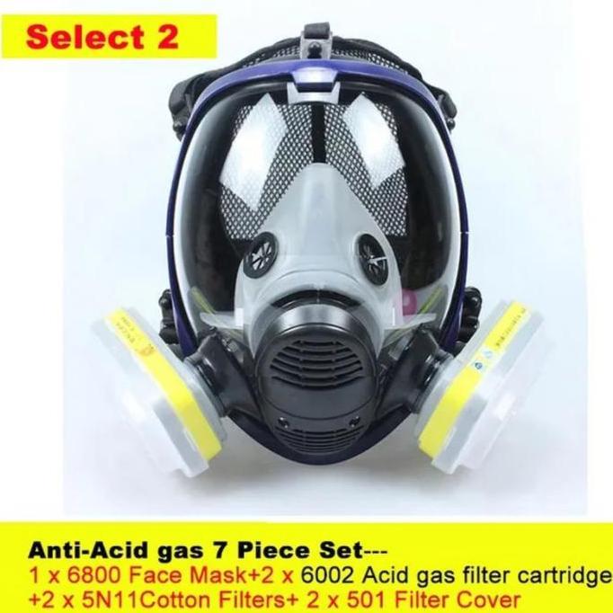 masker gas fullface respirator anti chemical acid asam gas beracun