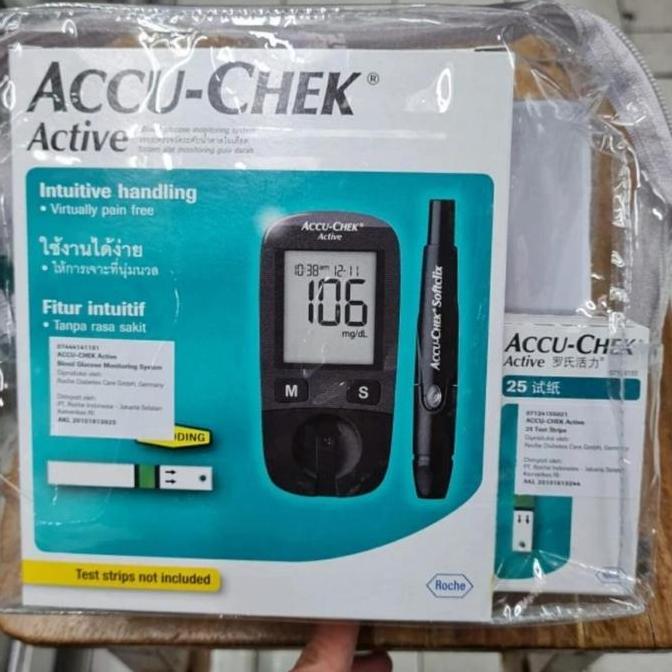 accu check active Paket Alat + Strip isi 25