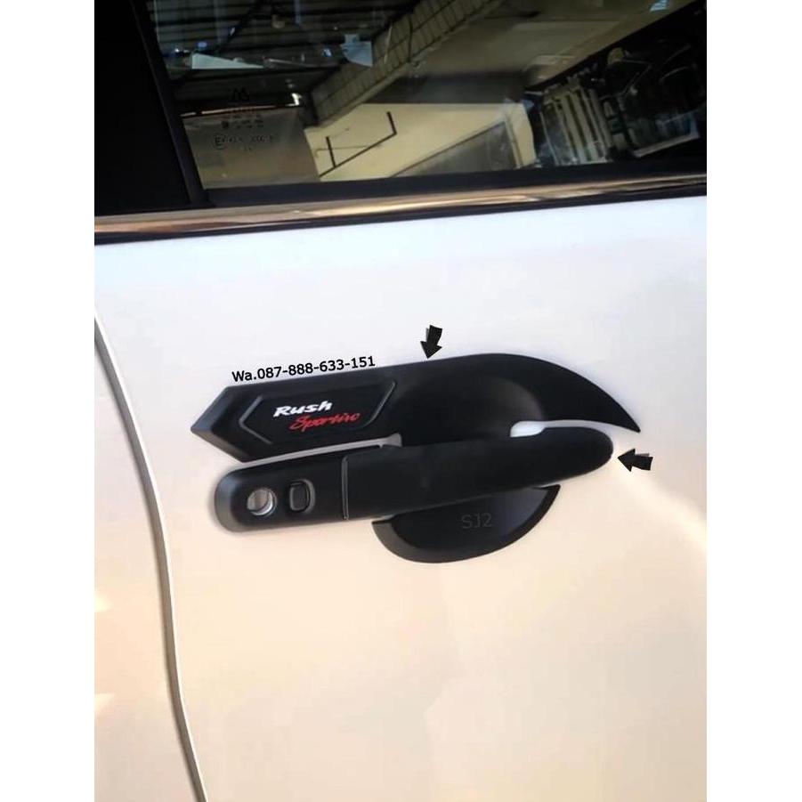 Paket aksesoris black matte hitam dop all new rush terios 2018 ke 2022