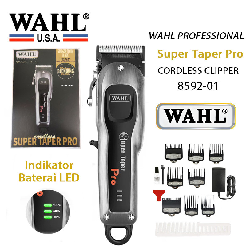 Ori Wahl Super Taper Pro Clip Cordless Clipper - Alat Cukur Rambut Profesional, Alat Cukur Rambut, M