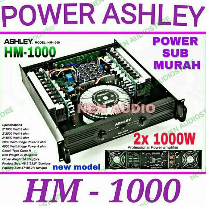 TERMURAH - power ashley HM1000 original HM 1000 amplifier clas H 1000W power sub