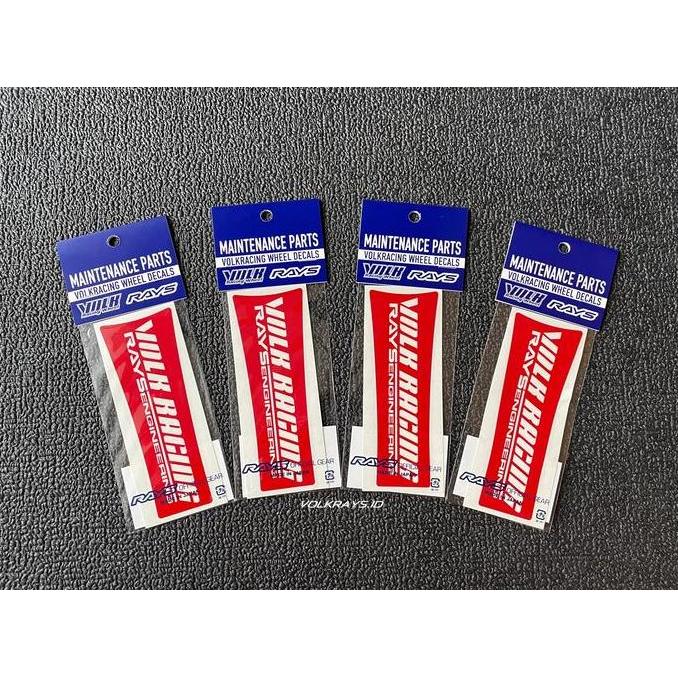 Rays Volk Racing TE37 SL Repair Sticker Red Original Japan (4 set)