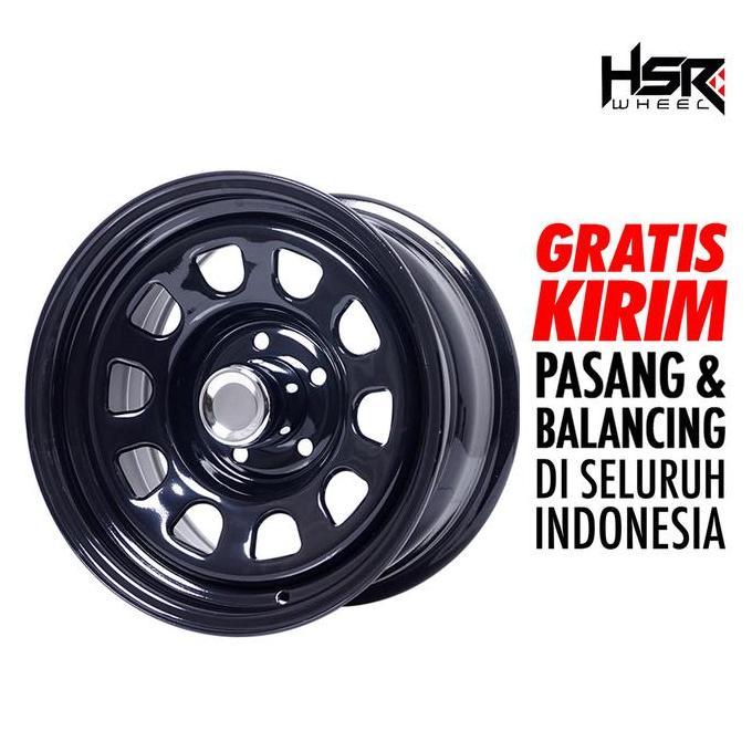 Velg Mobil Ring 15 HSR MOKUPO HSR R15X8 H5X114,3 ET15 BLACK