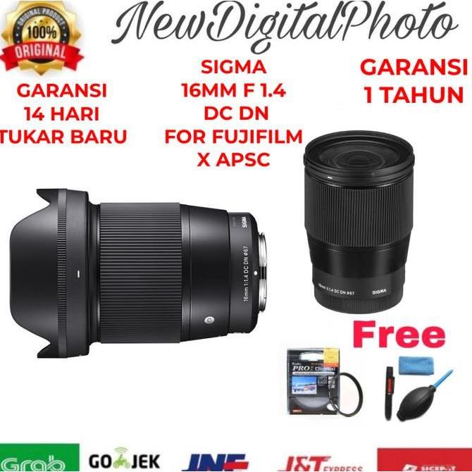TERMURAH - Sigma 16mm f1.4 Fujifilm X APSC DC DN Contemporary Fuji 16 f/1.4