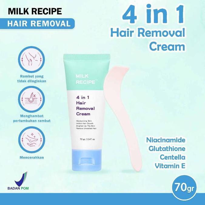 Milk Recipe Hair Removal Cream 4in1 Hair Removal Cream 70gr