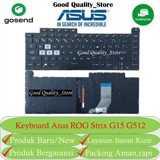 TERLARIS - Keyboard Asus ROG STRIX G15 G512 G512L G512LI G512 Series Backlight
