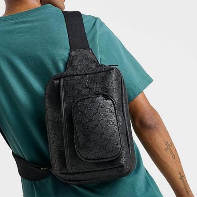 JORDAN MONOGRAM SLING BAG BLACK