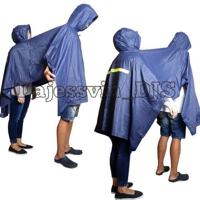 LA131 >> Jas Hujan Ponco 2 kepala / Jas hujan kelelawar / Jas Hujan ponco 2in1 / Jas Hujan Dewasa