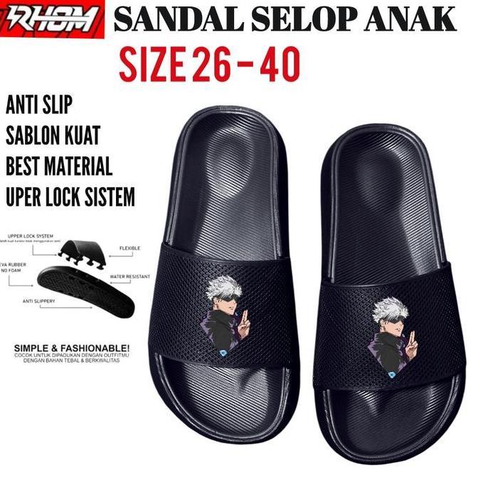 DV237 >> Sandal Selop Anak SATORU GOJO Ukuran 26 Sampai 40 Laki-laki & perempuan anak dan dewasa / s