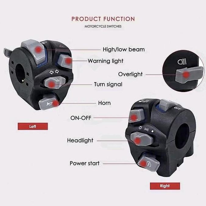 Promo saklar led vietnam holder stang lampu led saklar motor nyala lampu led saklar led vario nmax p