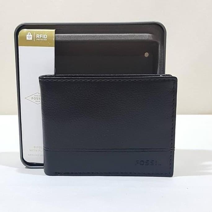 DOMPET PRIA FOSSIL ORINAL - FOSSIL BROOKS WALLET BLACK