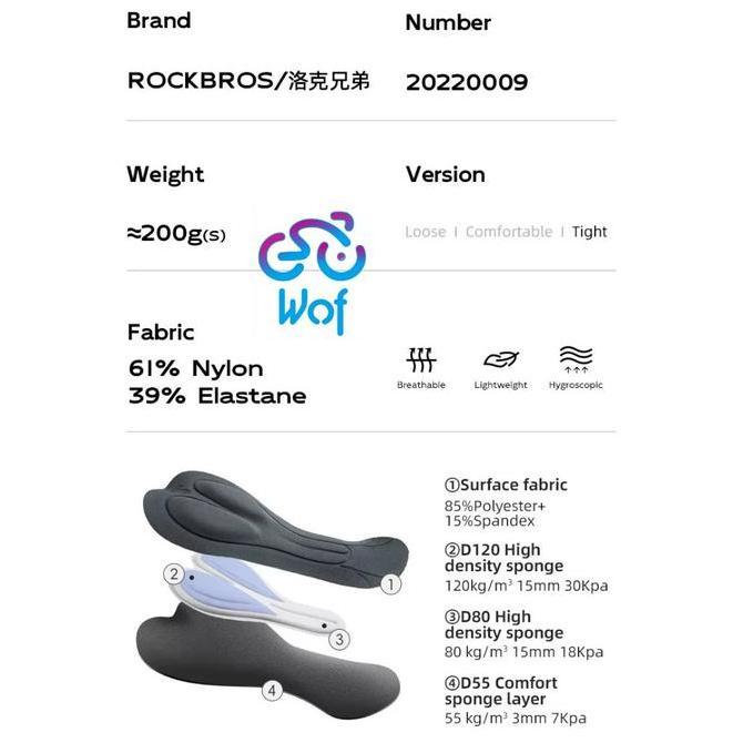 ROCKBROS YDDK005-1 Celana Pendek Bib Pad Olahraga Sepeda Pria MTB Road Bike Cycling Short Classic Me