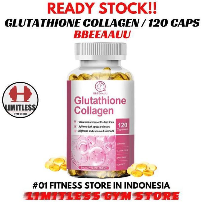 USA Premium Glutathione Collagen Peptides 120 Kapsul Skin Health L Cystine