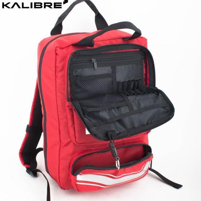 Tas Ransel P3k Kalibre First Aid Bag 01 Red Backpack Travel