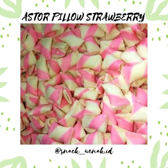 SNACK KILOAN ASTOR PILLOW STRAWBERRY 500 GRAM | CEMILAN MURAH MAKASSAR