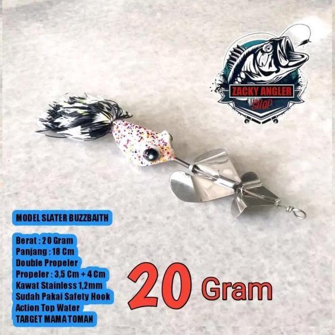 Slater Buzzbait Doubel Propeler 20 Gram Umpan Casting Toman (TERBAIK) (TERBARU) (TERMURAH)