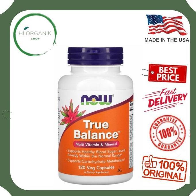 Now Foods True Balance MultiVitamin 120 Caps support blood sugar