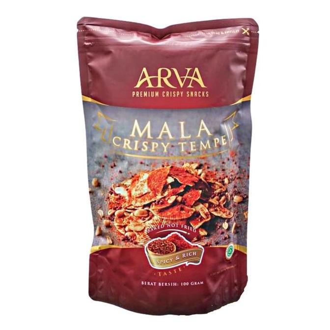 Keripik Tempe Premium ARVA Mala Non GMO no MSG Baked Istimewa