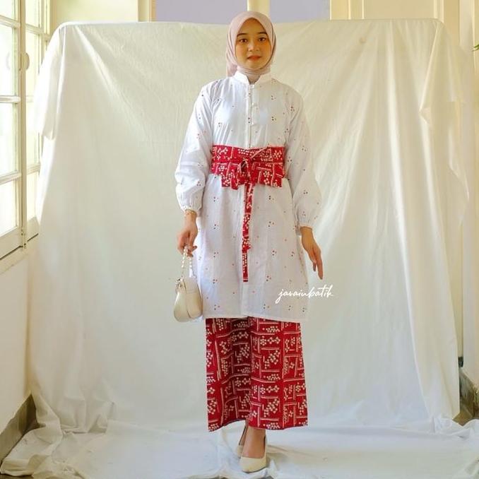 SET TUNIK OBI  BATIK JUMPUTAN SETELAN WANITA KONDANGAN
