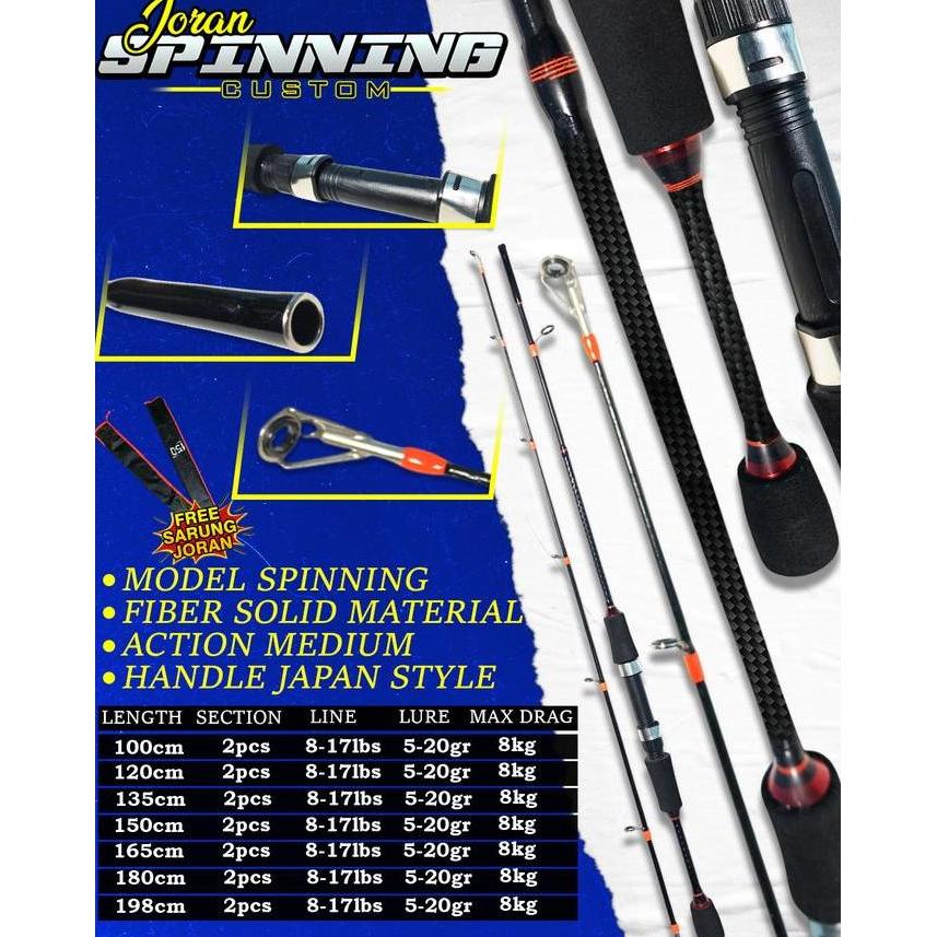 Joran Pancing Spinning Custom 8-17Lbs Action Medium (TERBAIK) (TERBARU) (TERMURAH)