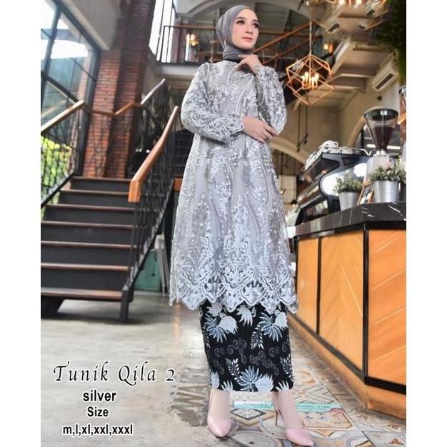 Tunik Brukat Jumbo - Kebaya Jumbo LD 140 - Dress Pesta Jumbo