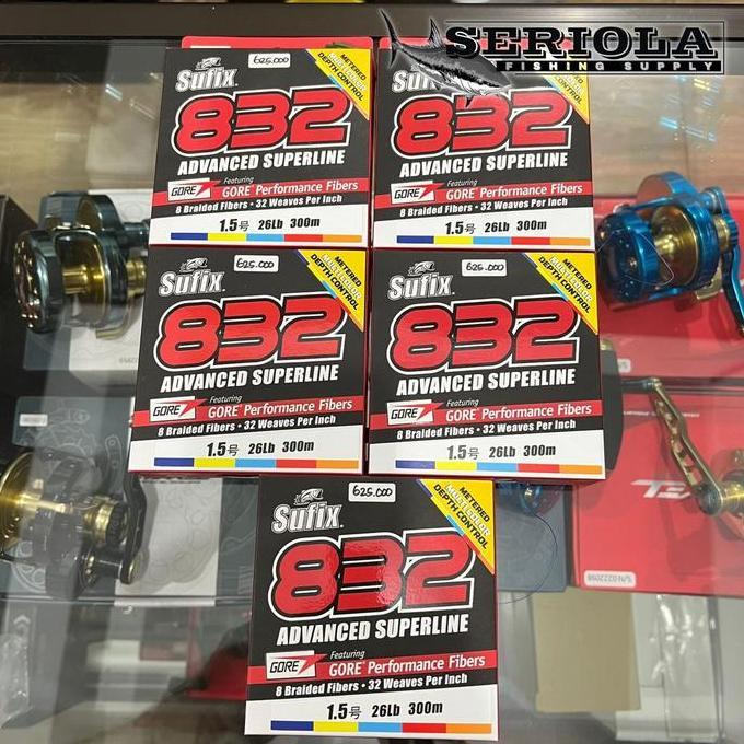 PE SUFIX 832 X8 MULTICOLOR ADVANCED SUPERLINE 300M PE1.5 26lb (TERBAIK) (TERBARU) (TERMURAH)
