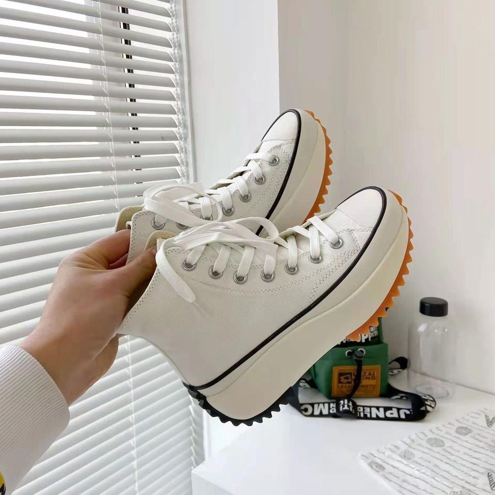 NS560 Sepatu Wanita Sepatu Sneakers Kanvas Hak Tinggi Sepatu High Converse Run Star Sepatu Sneakers 