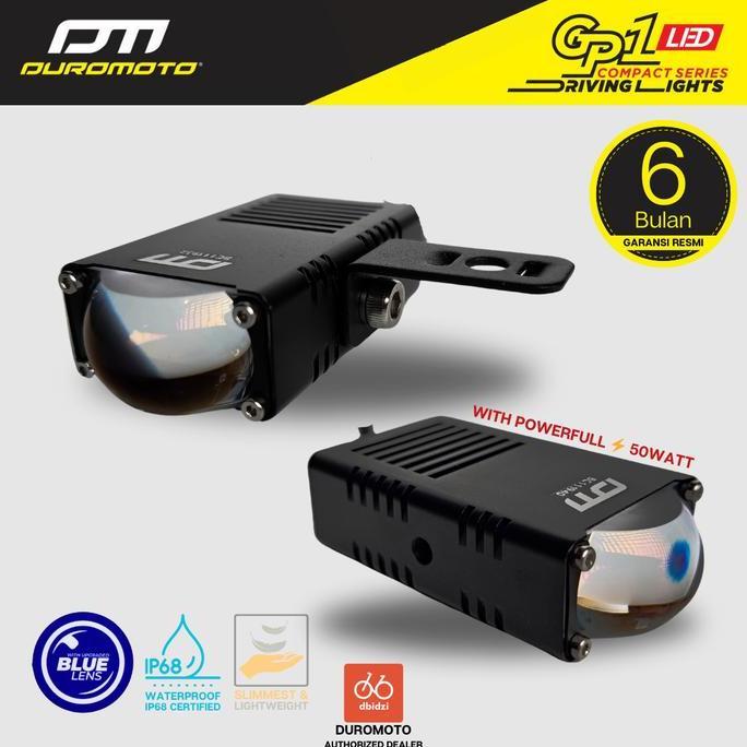 Promo Duromoto GP1 GP 1 Lampu Mini Foglamp LED Motor Adventure Blue Lens Motorcycle Diskon