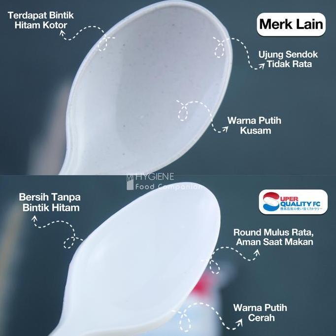 Sendok Plastik / Sendok Makan Panjang Tebal / Sendok Plastik Tebal Per Dus