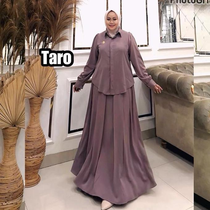 Queensyari - ILona One Set Rok Wanita Jumbo (Tanpa Hijab) Style Daily  Muslim Wanita Bahan Silk Marb