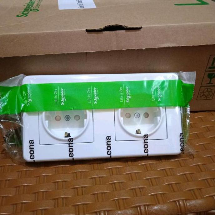 LEONA stop kontak 2 Gang Schneider