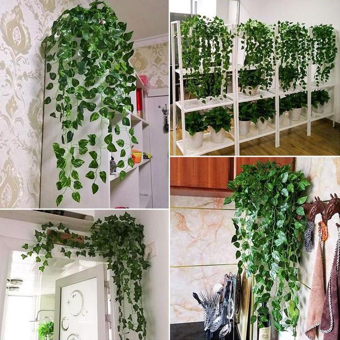 Dekorasi / Ornamen Tanaman Hias  Merambat / Hiasan Dinding Tanaman  Bunga Plastik tanaman    depan  